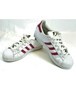 Adidas Originals Superstar B23644 Sneakers, Women&#39;s Size 5.5, White Pink - £11.83 GBP