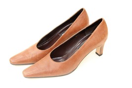 VANELI Locket Womens Brown Textured Leather High Heel Pump Shoes 2 .5&quot; Heel 6.5N - £19.74 GBP