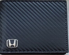 HONDA  3d Metal Epoxy Shield  carbon Fiber Faux Leather + FREE KEY CHAIN - $49.00