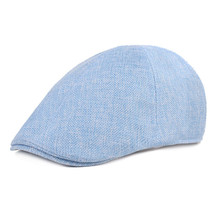 Blue Cotton Linen Cap Mens - £3.49 GBP