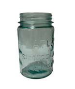 Atlas Strong Shoulder Mason Pint Jar Number 5 Vintage Teal Blue Reg Mout... - £11.68 GBP