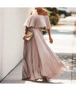 Sexy Off Shoulder Solid Summer Long Dress - €103,46 EUR