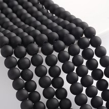 80 Black Beads Rubberized Glass Beads 10mm Black Beads BULK Beads - £4.41 GBP