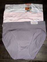 Warners ~ 3-Pair Womens Seamless Bikini Underwear Panties Stretch (A) ~ M/6 - $22.02