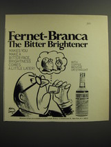 1968 Fernet-Branca Advertisement - Cartoon by Whitney Darrow - £14.54 GBP