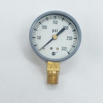 US Gauge 2A146 0-300psi Pressure Gauge 2&quot; Dial 1/4&quot; NPT NOS White Face C... - $26.97