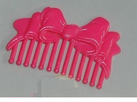 Vintage larger fashion or baby doll hair ornament comb giant bow decor  - £7.85 GBP