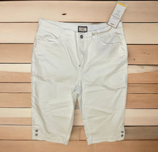 NWT Levis 512 Womens Size 14 White Perfectly Slimming Denim Capri Pants - £21.69 GBP