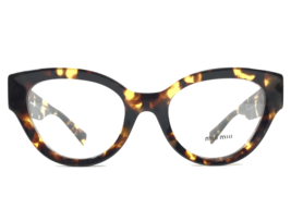 Miu Eyeglasses Frames VMU01V VAU-1O1 Honey Havana Pale Gold Thick 52-21-135 - £158.71 GBP