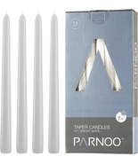 White Taper Candles - Set of 14 Dripless Candles - 10 inch Tall, 3/4 inc... - $18.04 CAD