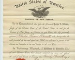 1877 United States of America District of New Jersey Certificate to Prac... - $255.42