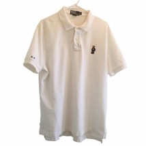 Vtg Polo Ralph Lauren Men&#39;s Polo Bear Polo Shirt White Teddy RL 14 XL - £89.60 GBP