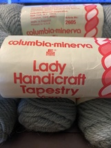 5 Skeins Columbia Minerva Lady Handicraft Tapestry Yarn 459 Capri Blue 4... - £7.96 GBP