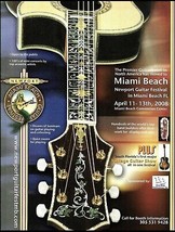 2008 Newport Guitar Festival in Miami Beach featuring Blueridge Guitar ad print - £3.34 GBP