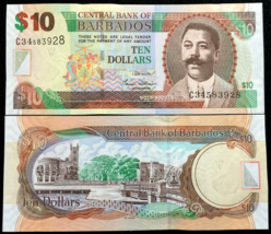 Barbados 10 Dollars 2007 Banknote World Paper Money UNC Currency Bill Note - £15.58 GBP