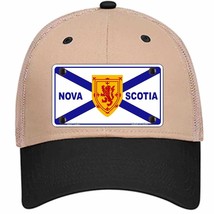 Nova Scotia Flag Novelty Khaki Mesh License Plate Hat - £22.77 GBP