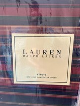 Ralph Lauren Studio Stripe Red King Duvet New Vintage - $148.50