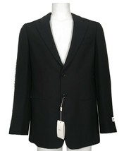 NEW Giorgio Armani Collezioni Sportcoat!  40 L  Black with Navy Design  *ITALY* - £413.11 GBP