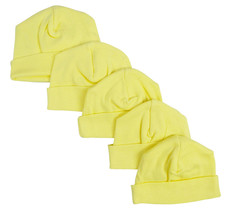 Unisex 100% Cotton Yellow Baby Cap (Pack of 5) One Size - £11.62 GBP