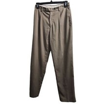 Kenneth Cole Reaction Men&#39;s Khaki Dress Pants Classic Fit Pleated Trousers - £13.27 GBP