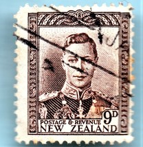 1947 New Zealand Used Postage Stamp - King George VI (Scott 264) - £2.98 GBP