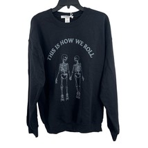 PST Project Social T Skeleton Sweatshirt Black S/M New - £29.45 GBP