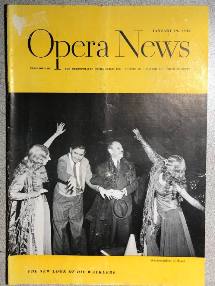 OPERA NEWS magazine January 19, 1948 - Magazines