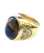 Gold 18K Tiger Eye Stone Gold Magic Ring Size 8 Top Charming Lucky Thai ... - £23.48 GBP
