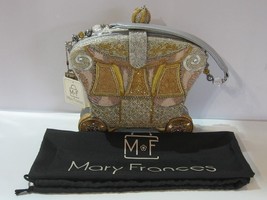 BRAND NEW Mary Frances ROYAL RIDE Carriage Coach Beaded Handle Handbag - $319.99