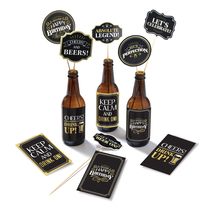 Aged to Perfection Vintage Dude Birthday Cheers Beer Centerpiece Kit, 1 Set - £12.21 GBP