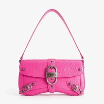 Luxury Real Leather Biker Crossbody Handbag Paris-Luxury - $64.18+