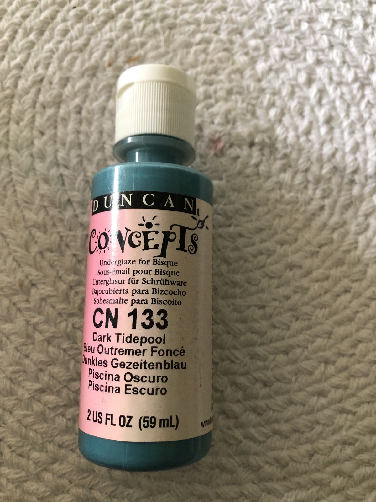Duncan CN 133 Dark Tidepool Ceramic Glaze Concepts 2oz - $3.00