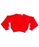 Vintage Sweater 4T Red Long Sleeve Kids Acrylic Knit - $13.86