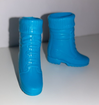 Barbie Doll Blue Ankle Boots 90s Fashion Avenue Sock tops CUTE - £5.53 GBP