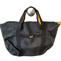 Tote Bag Bill Blass Black Nylon Zip Top Large Size - $12.74