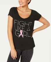 Ideology Womens Fight Like A Girl Breast Cancer Research Tee, Various Sz - £15.98 GBP