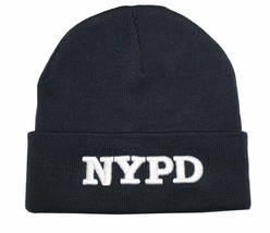NYPD Winter Hat New York Police Department Navy &amp; White One Size - £12.48 GBP