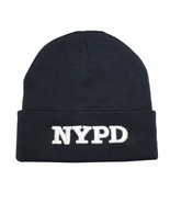 NYPD Winter Hat New York Police Department Navy &amp; White One Size - £12.56 GBP