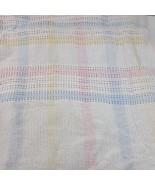 Vintage Beacon Pastel Plaid Cotton Baby Blanket Open Waffle Weave WPL 1675 - $49.00