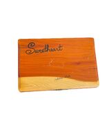 "Vintage Handmade Cedar Wood Box Lidded Keepsake Trinket Chest Storage M... - $30.99
