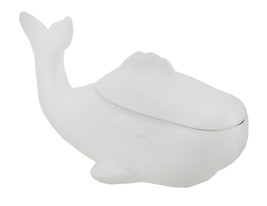 Zeckos Moby Ceramic White Whale Lidded Trinket Stash Box - £12.22 GBP