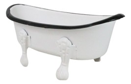 Western Country Rustic Metal Freestanding Small Bathtub Replica Decor 5.75&quot;L - £14.38 GBP