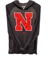NWOT Adidas Nebraska Cornhuskers Mens Large Ultimate Tee Hooded Black He... - $13.09