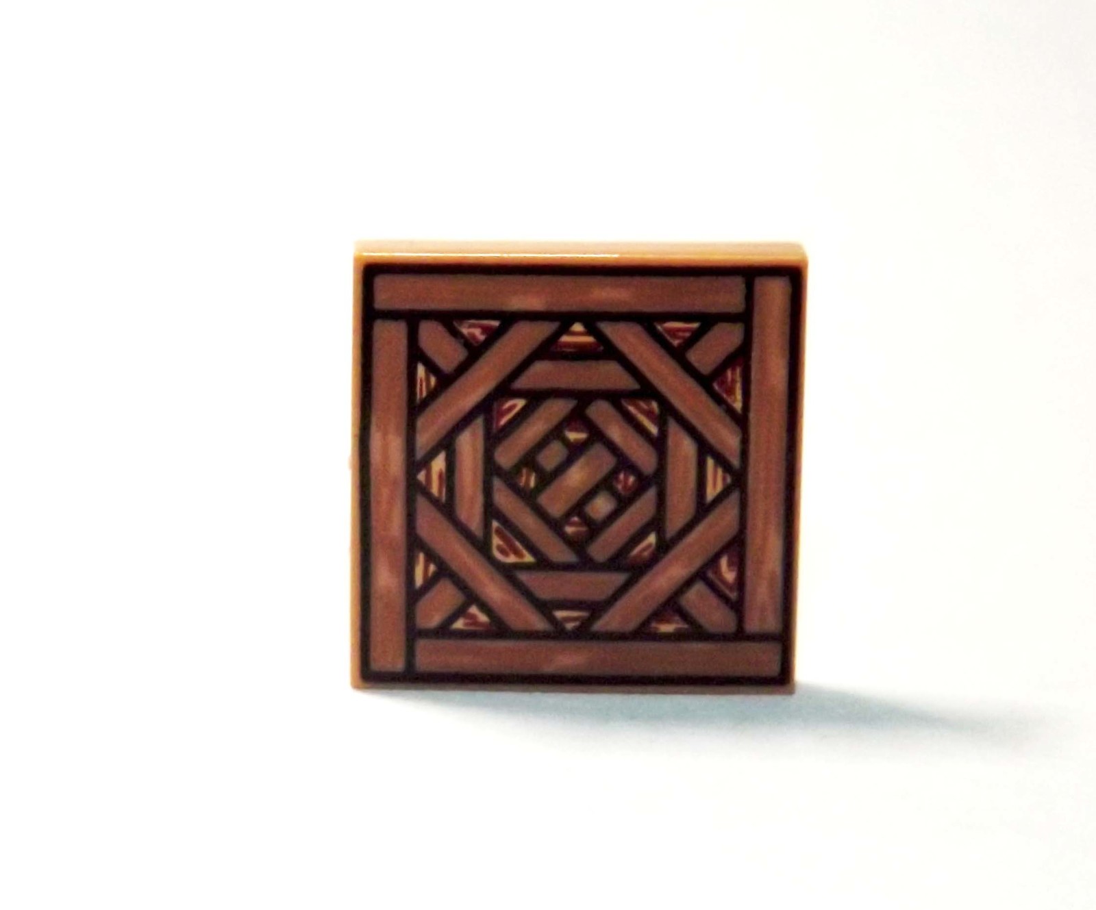 Minifigure Wood Door Hatch Slats Square 2X2 Brick Piece Printed Diy US S... - $2.01