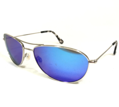 Maui Jim Sunglasses Baby Beach MJ-245-17 Silver Wire Aviators with Blue Lenses - £184.61 GBP