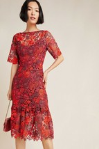 Nwt Anthropologie Brigitte Embroidered Lace Floral Dress By Eva Franco 4 - £96.50 GBP