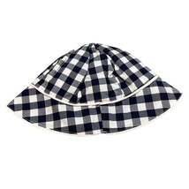 Janie and Jack sun hat blue gingham cotton Size 18-24 months New - $17.82