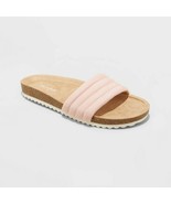 NWT Cat &amp; Jack Girls Selma Slip-On Footbed Sandals, Pink, 4 - £6.21 GBP