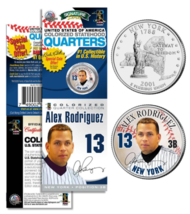 ALEX RODRIGUEZ AROD Yankees PROMO NY State Quarter Coin &amp; Card in Sealed... - £6.14 GBP