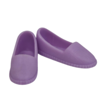 Vintage 1990&#39;s Mattel Barbie / Skipper Purple Flat SLIP-ON Plastic Loafer Shoes - £14.94 GBP